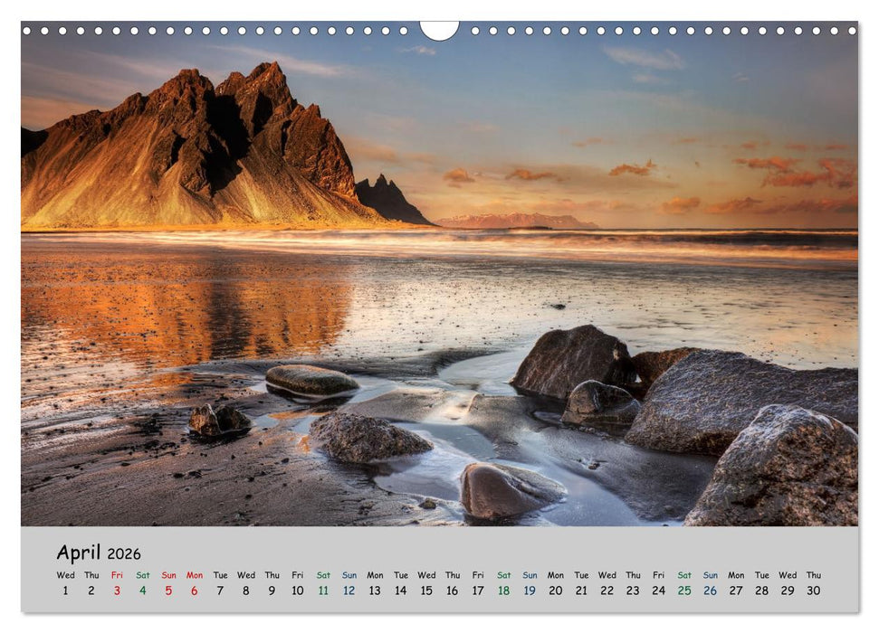 Natural scenery of Iceland (CALVENDO Monthly Calendar 2026)