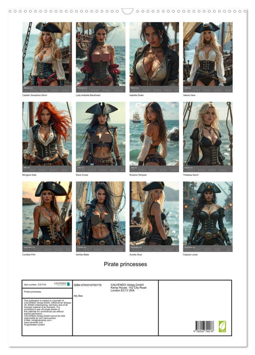 Pirate princesses (CALVENDO Monthly Calendar 2026)