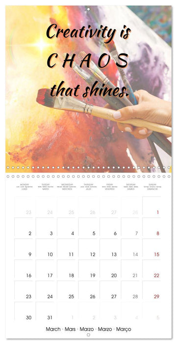 A Splash of color - Twelve months of artsy laughs (CALVENDO Monthly Calendar 2026)