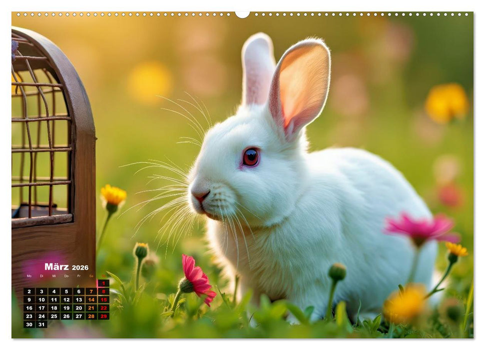 Kuschelige Kaninchen (CALVENDO Wandkalender 2026)