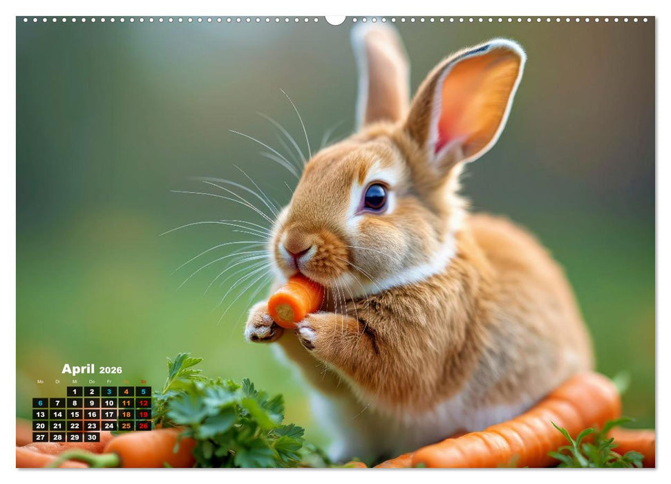Kuschelige Kaninchen (CALVENDO Wandkalender 2026)