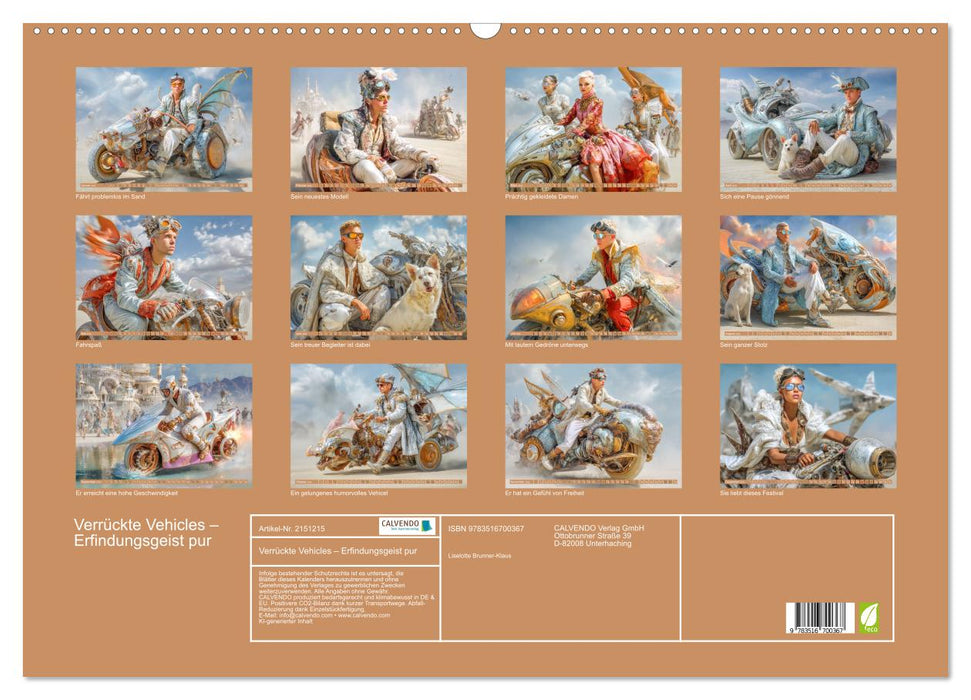 Verrückte Vehicles – Erfindungsgeist pur (CALVENDO Wandkalender 2026)