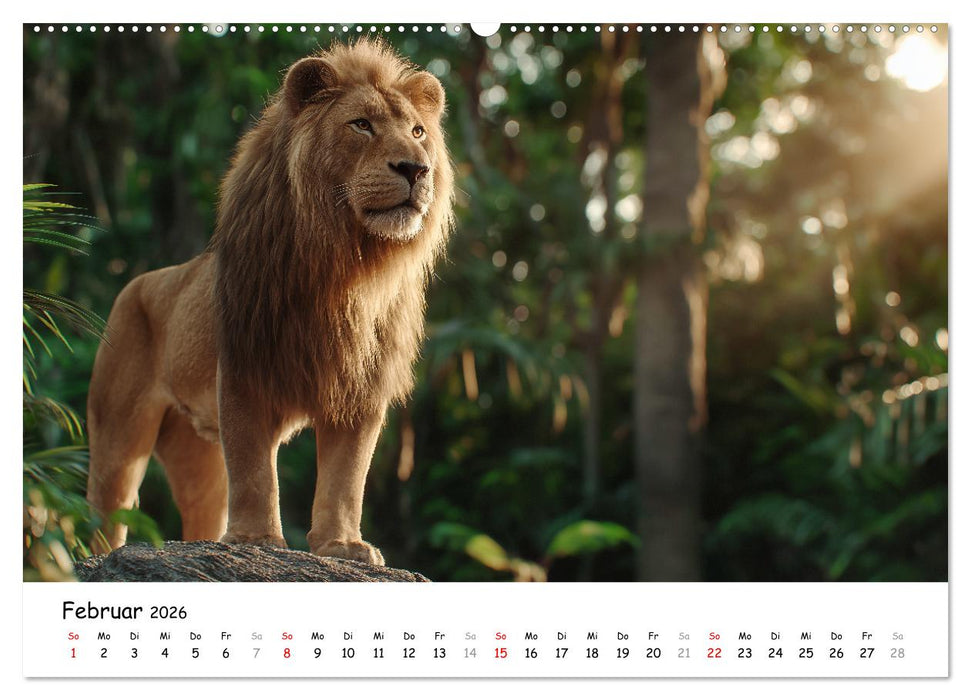 Löwen - Majestät der Wildnis (CALVENDO Wandkalender 2026)