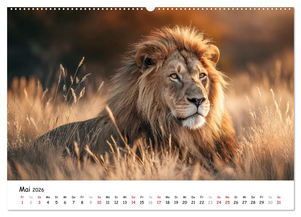 Löwen - Majestät der Wildnis (CALVENDO Wandkalender 2026)