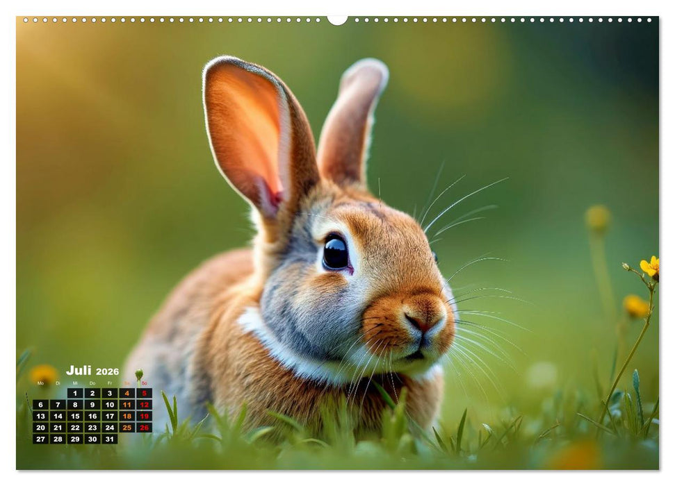 Kuschelige Kaninchen (CALVENDO Premium Wandkalender 2026)
