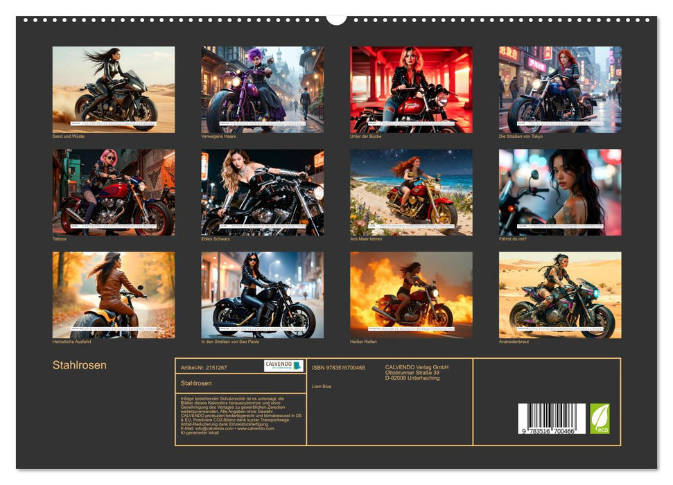 Stahlrosen (CALVENDO Premium Wandkalender 2026)