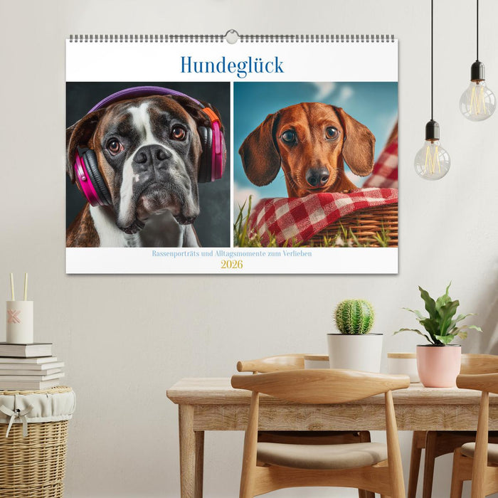 Hundeglück (CALVENDO Wandkalender 2026)