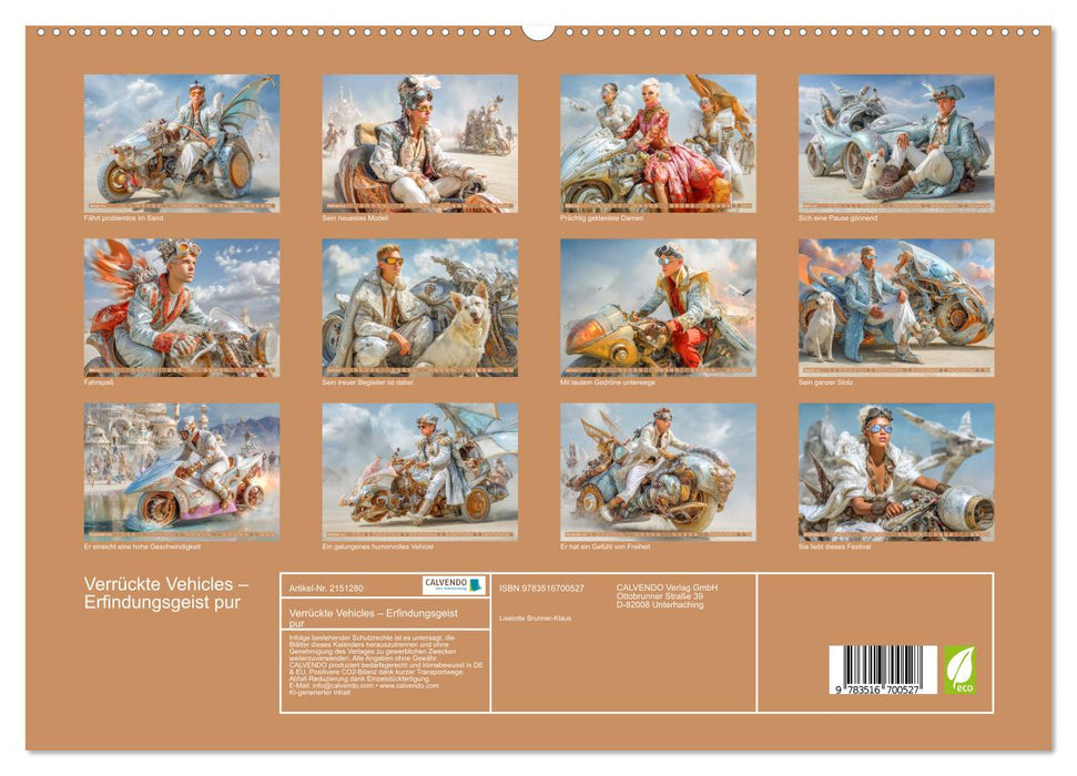 Verrückte Vehicles – Erfindungsgeist pur (CALVENDO Premium Wandkalender 2026)