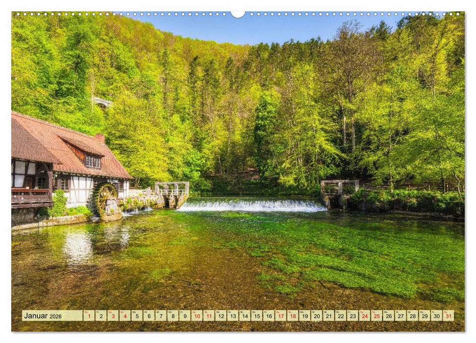 Faszinierende Karstquellen auf der Schwäbischen Alb (CALVENDO Premium Wandkalender 2026)