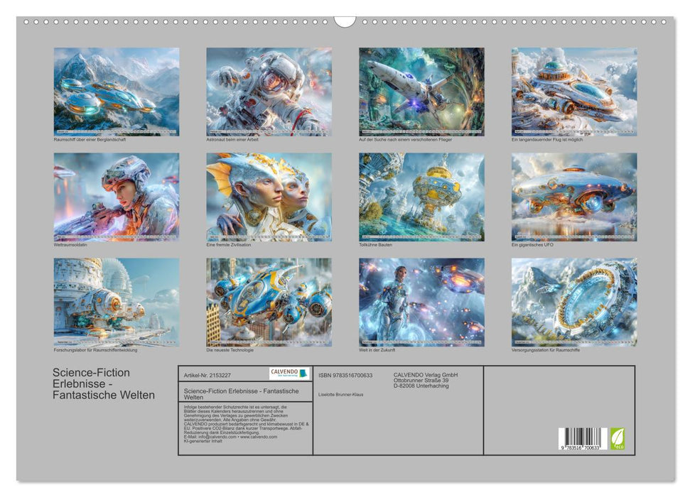 Science-Fiction Erlebnisse - Fantastische Welten (CALVENDO Wandkalender 2026)