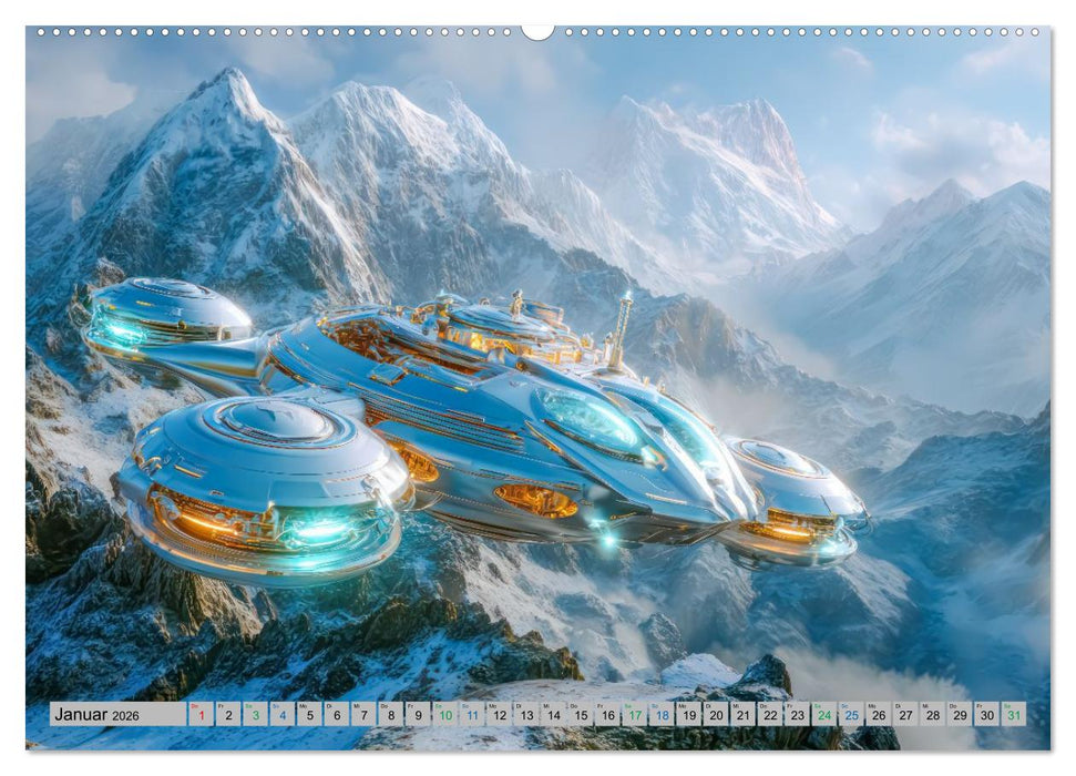 Science-Fiction Erlebnisse - Fantastische Welten (CALVENDO Wandkalender 2026)