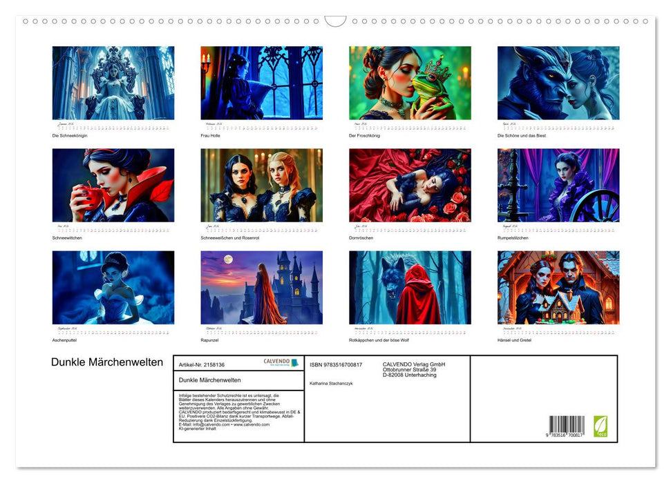 Dunkle Märchenwelten (CALVENDO Wandkalender 2026)
