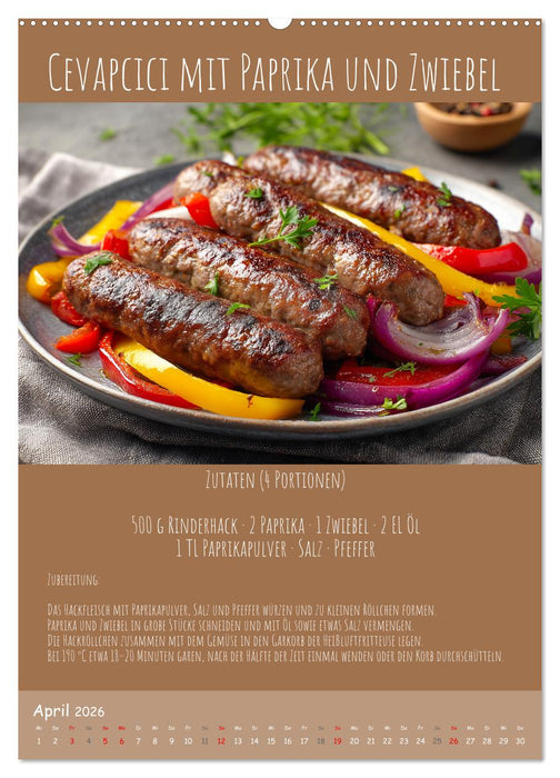 REZEPTE - Kochen in der Heißluftfritteuse (CALVENDO Wandkalender 2026)