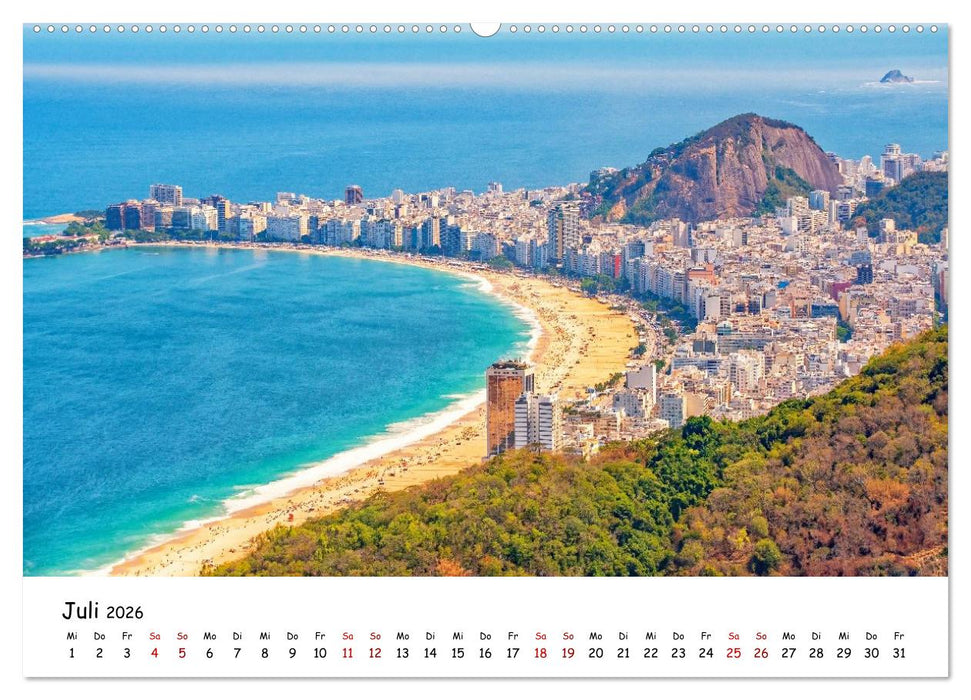 Rio de Janeiro - Küstenmetropole (CALVENDO Premium Wandkalender 2026)