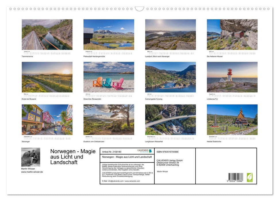 Norwegen - Magie aus Licht und Landschaft (CALVENDO Wandkalender 2026)