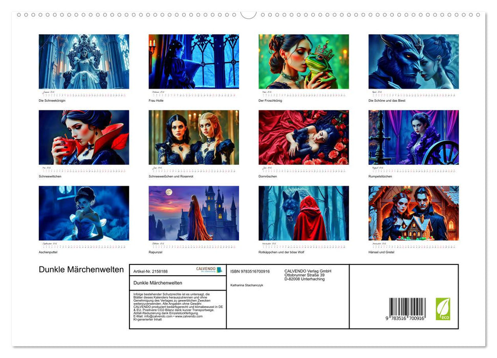 Dunkle Märchenwelten (CALVENDO Premium Wandkalender 2026)