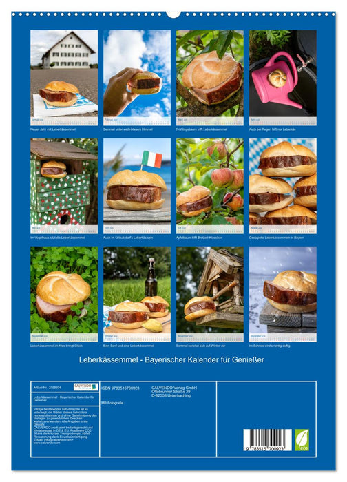 Leberkässemmel - Bayerischer Kalender für Genießer (CALVENDO Premium Wandkalender 2026)
