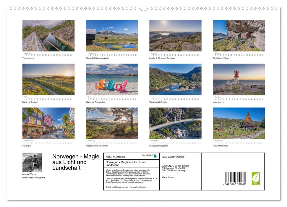 Norwegen - Magie aus Licht und Landschaft (CALVENDO Premium Wandkalender 2026)