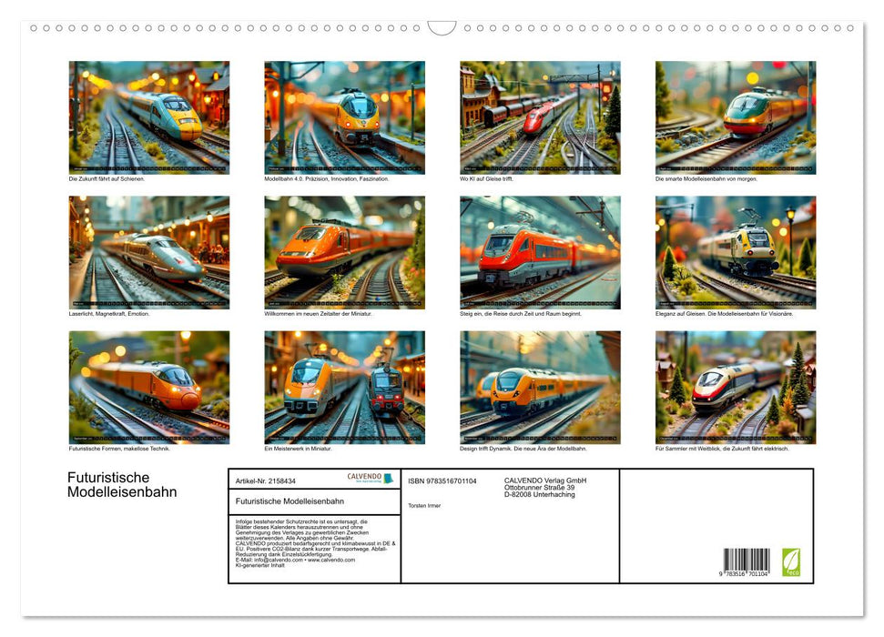 Futuristische Modelleisenbahn (CALVENDO Wandkalender 2026)