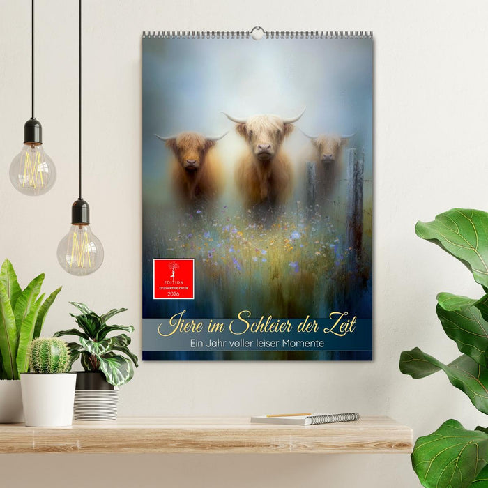 Tiere im Schleier der Zeit (CALVENDO Wandkalender 2026)