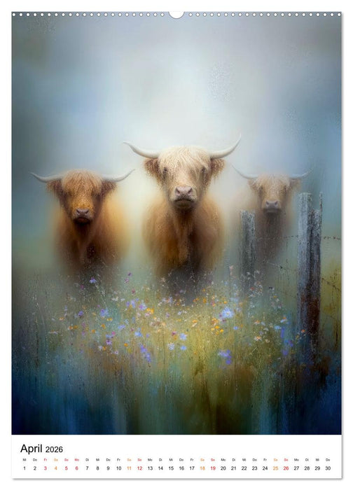 Tiere im Schleier der Zeit (CALVENDO Wandkalender 2026)