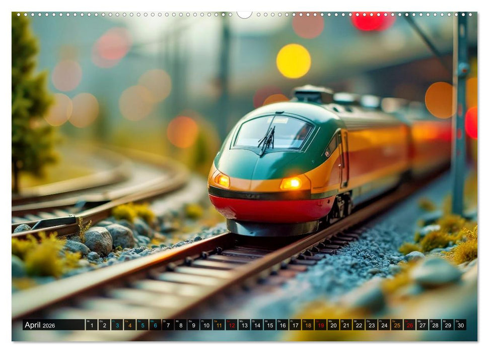 Futuristische Modelleisenbahn (CALVENDO Premium Wandkalender 2026)
