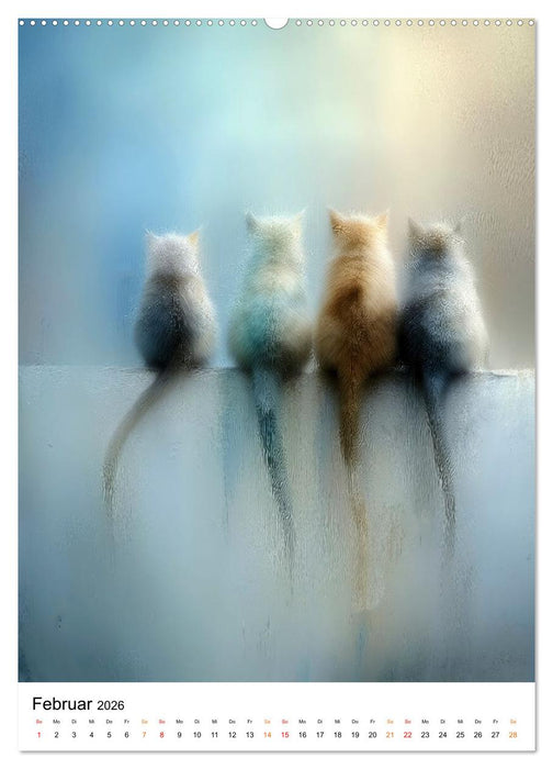 Tiere im Schleier der Zeit (CALVENDO Premium Wandkalender 2026)