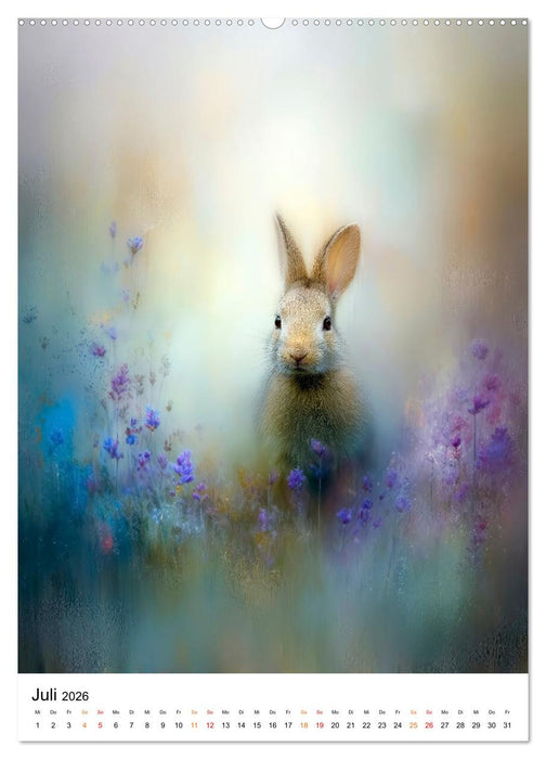 Tiere im Schleier der Zeit (CALVENDO Premium Wandkalender 2026)