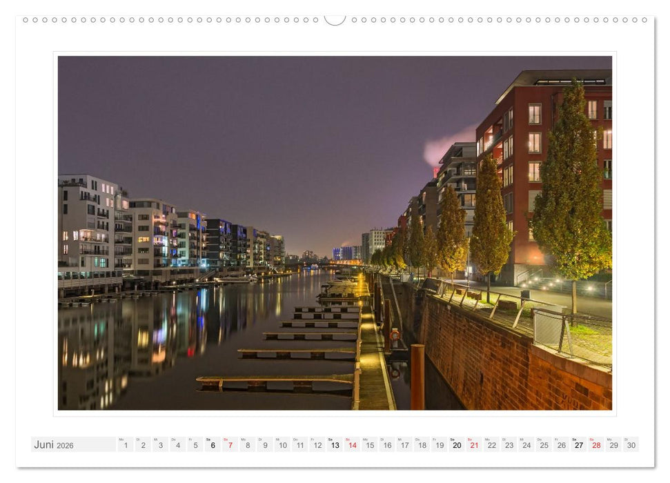 Frankfurt. Die Skyline bei Nacht (CALVENDO Wandkalender 2026)