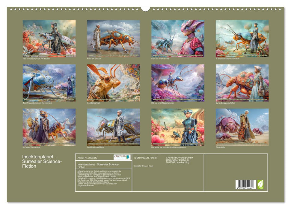 Insektenplanet - Surrealer Science-Fiction (CALVENDO Wandkalender 2026)