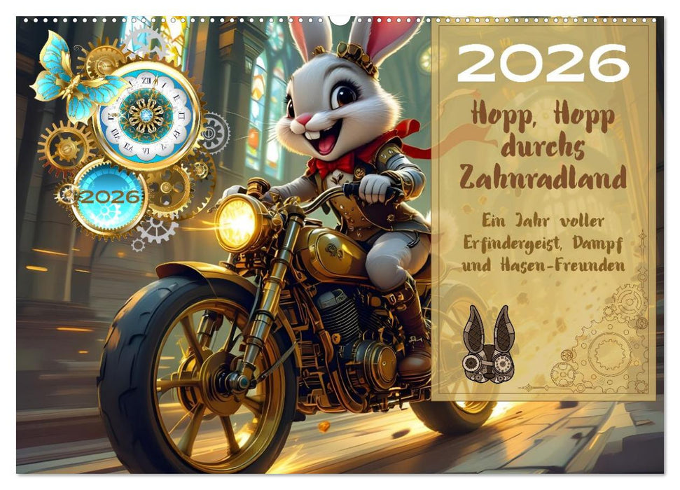 Hopp, Hopp durchs Zahnradland (CALVENDO Wandkalender 2026)
