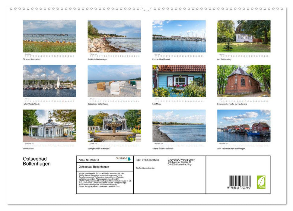 Ostseebad Boltenhagen (CALVENDO Premium Wandkalender 2026)
