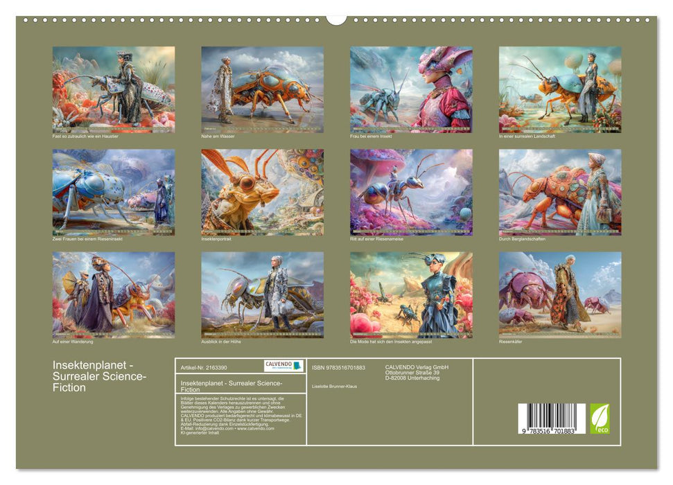 Insektenplanet - Surrealer Science-Fiction (CALVENDO Premium Wandkalender 2026)