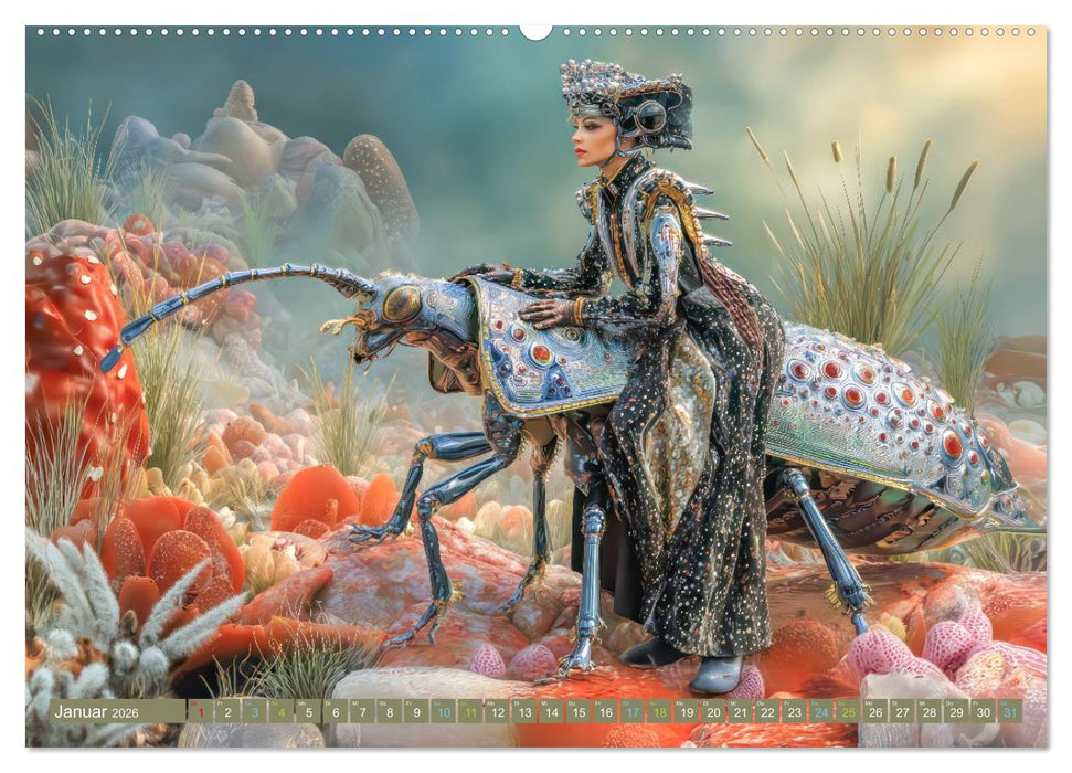 Insektenplanet - Surrealer Science-Fiction (CALVENDO Premium Wandkalender 2026)