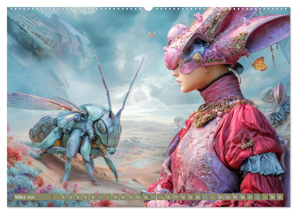 Insektenplanet - Surrealer Science-Fiction (CALVENDO Premium Wandkalender 2026)