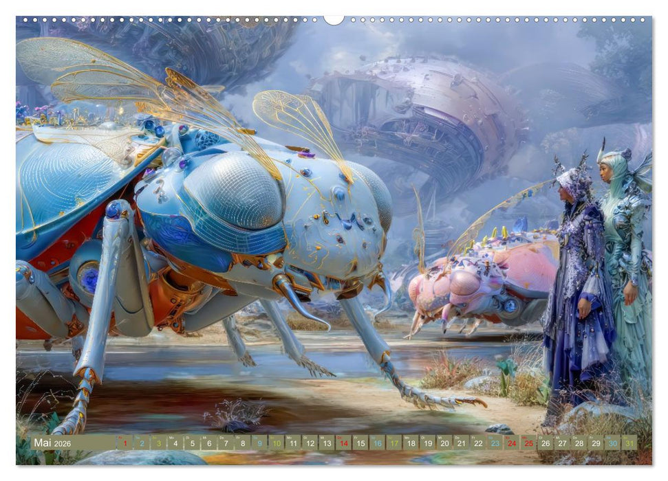 Insektenplanet - Surrealer Science-Fiction (CALVENDO Premium Wandkalender 2026)