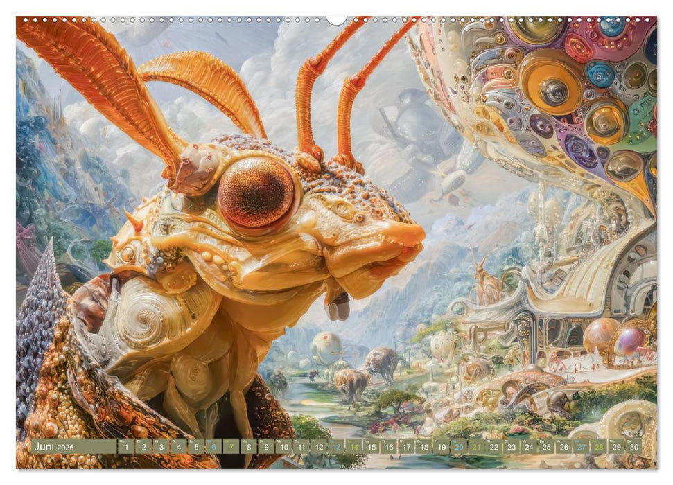 Insektenplanet - Surrealer Science-Fiction (CALVENDO Premium Wandkalender 2026)