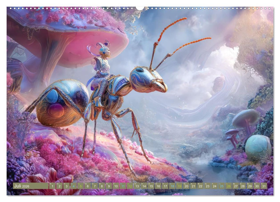Insektenplanet - Surrealer Science-Fiction (CALVENDO Premium Wandkalender 2026)
