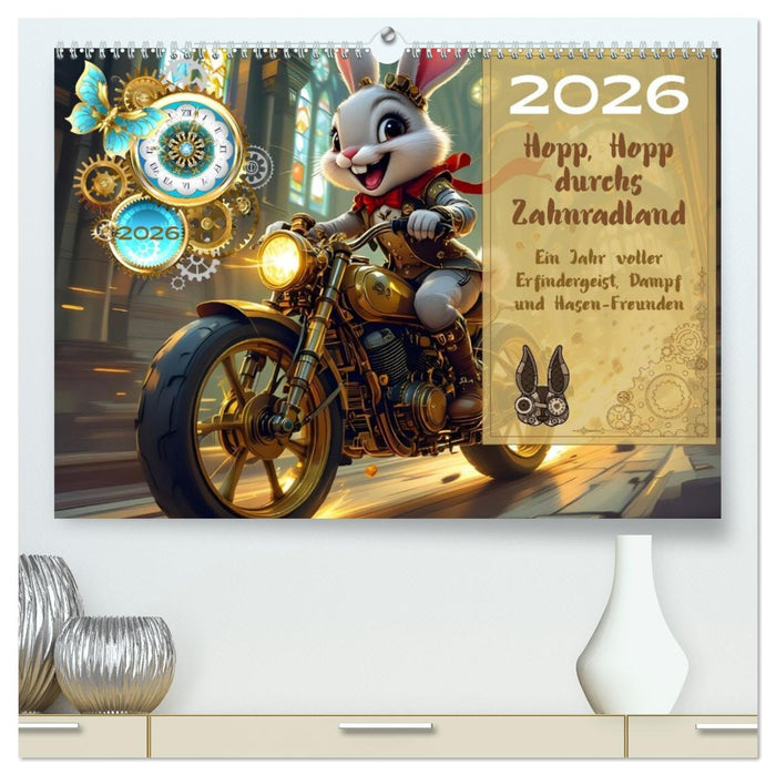 Hopp, Hopp durchs Zahnradland (CALVENDO Premium Wandkalender 2026)