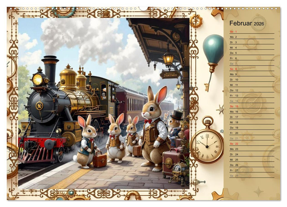 Hopp, Hopp durchs Zahnradland (CALVENDO Premium Wandkalender 2026)