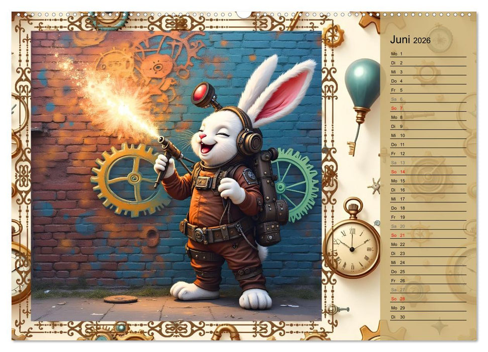 Hopp, Hopp durchs Zahnradland (CALVENDO Premium Wandkalender 2026)