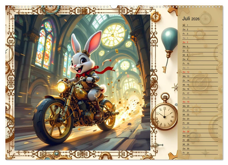 Hopp, Hopp durchs Zahnradland (CALVENDO Premium Wandkalender 2026)