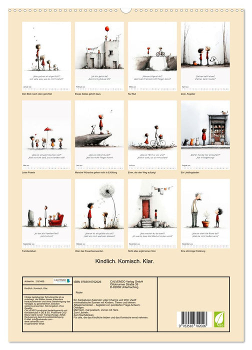 Kindlich. Komisch. Klar. (CALVENDO Premium Wandkalender 2026)