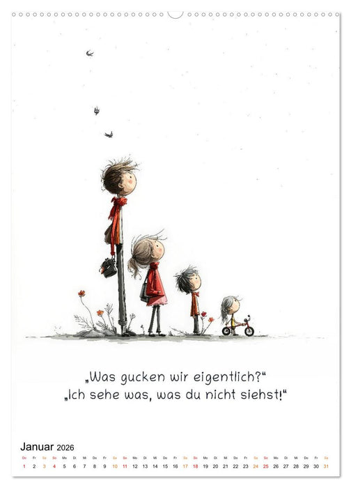 Kindlich. Komisch. Klar. (CALVENDO Premium Wandkalender 2026)
