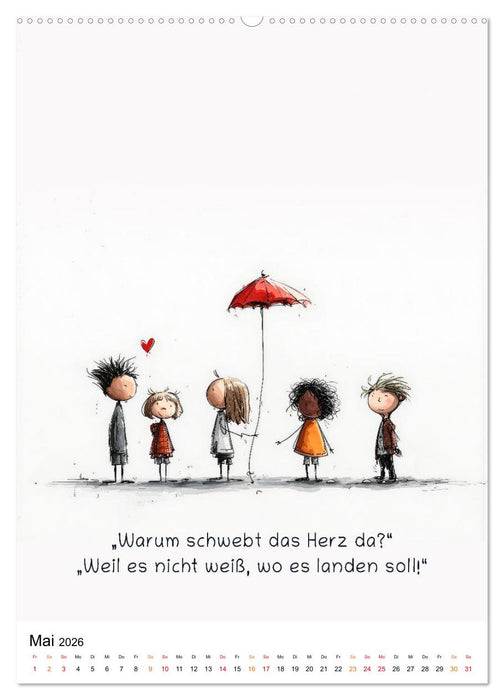 Kindlich. Komisch. Klar. (CALVENDO Premium Wandkalender 2026)