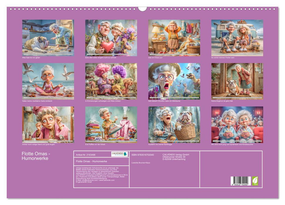 Flotte Omas - Humorwerke (CALVENDO Wandkalender 2026)