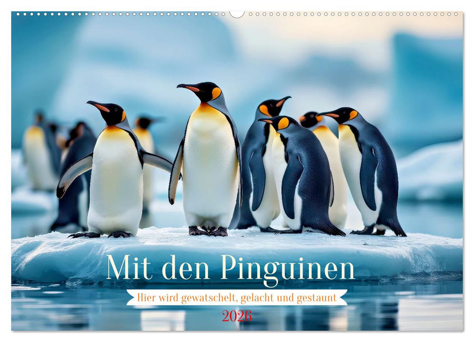Mit den Pinguinen (CALVENDO Wandkalender 2026)