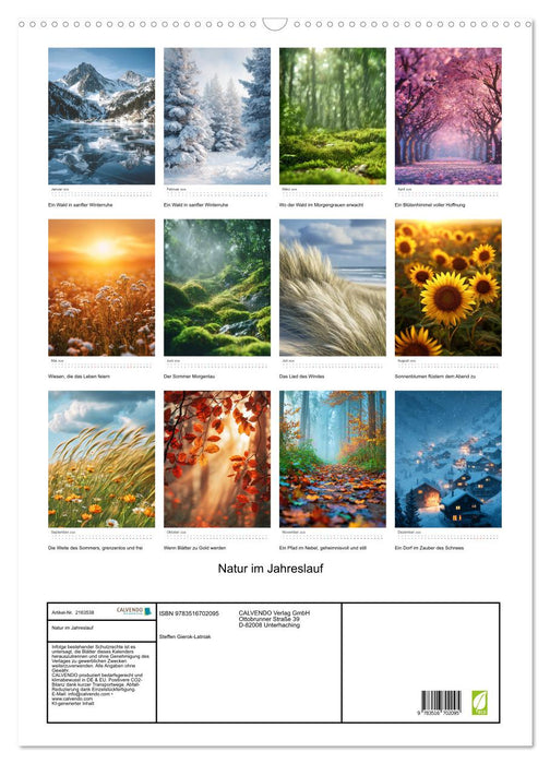 Natur im Jahreslauf (CALVENDO Wandkalender 2026)
