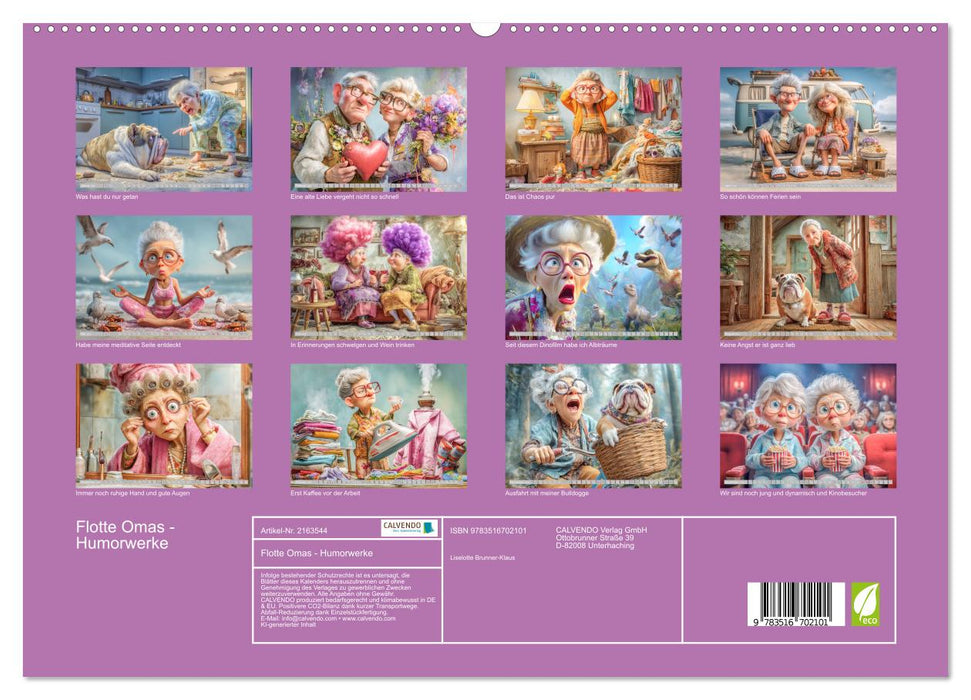 Flotte Omas - Humorwerke (CALVENDO Premium Wandkalender 2026)