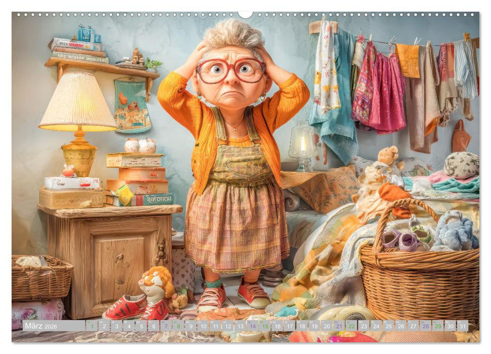 Flotte Omas - Humorwerke (CALVENDO Premium Wandkalender 2026)
